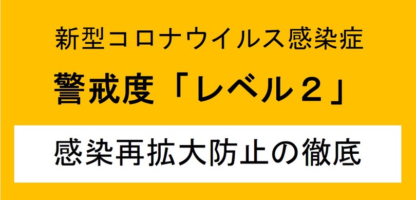 警戒度レベル2感染再拡大防止の徹底