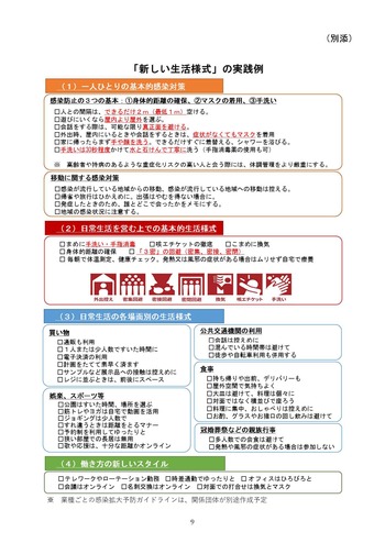 新しい生活様式の実践例